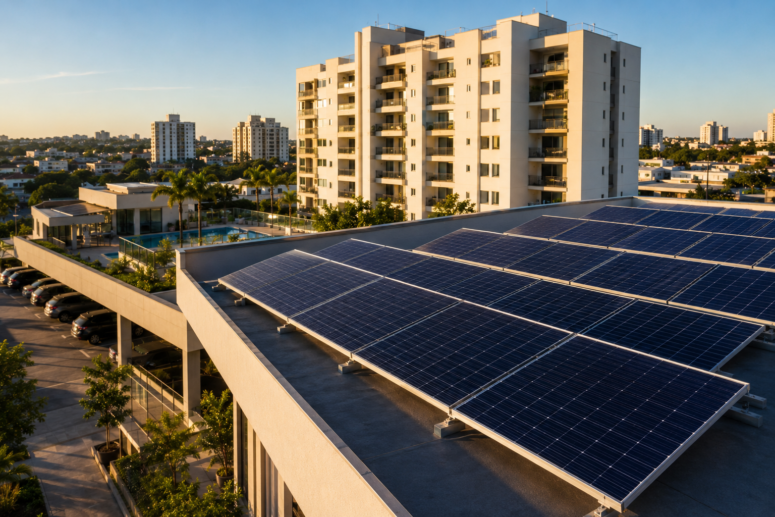 A energia solar condomínio pode reduzir significativamente os custos das áreas comuns. Mas existem modelos diferentes de investimento, regras de aprovação e decisões que precisam ser tomadas antes de instalar.