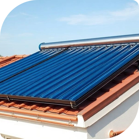 solar panel roof with sun setting it 2